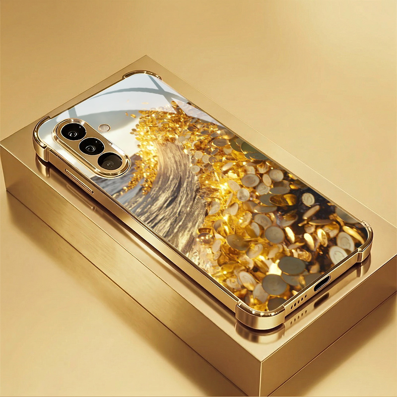 Samsung Galaxy S25 - Wzór z motywem złotych monet i