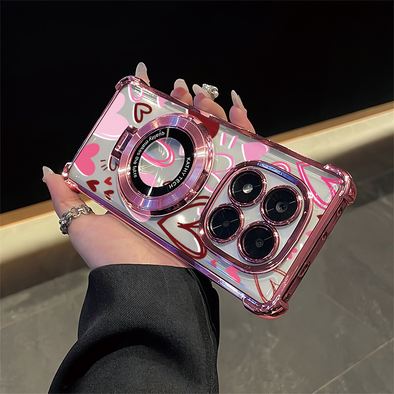 Vivo Y28 - Nowoczesne etui z motywem serc w